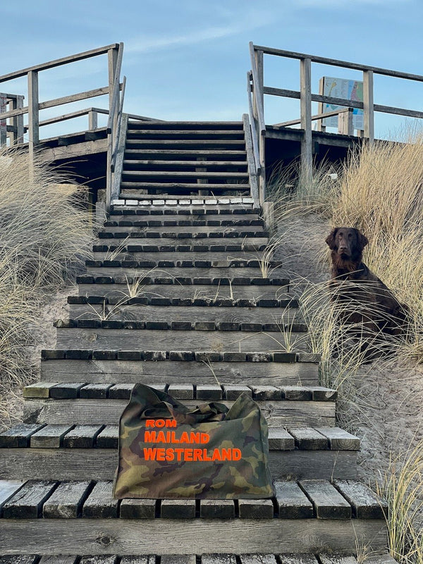 Beach Bag MARE “Rom Mailand Westerland” in camouflage - Sylter - Marken