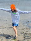 Hoodie LUCA „barfuss am Strand“ in serene blue (unisex) - Sylter - Marken