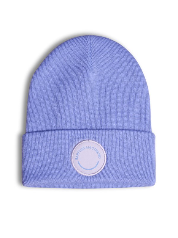 Beanie NOA “barfuss am Strand” Patch grau - Sylter - Marken
