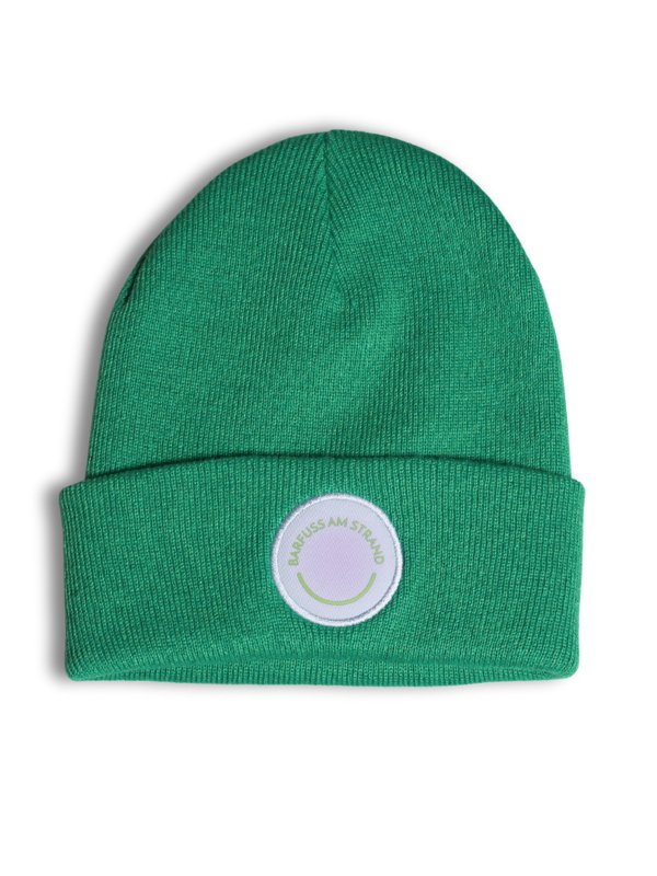 Beanie NOA “barfuss am Strand” Patch grau - Sylter - Marken
