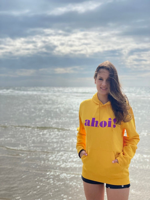 Hoodie LUCA “ahoi!” in spectra yellow (unisex) - Sylter - Marken