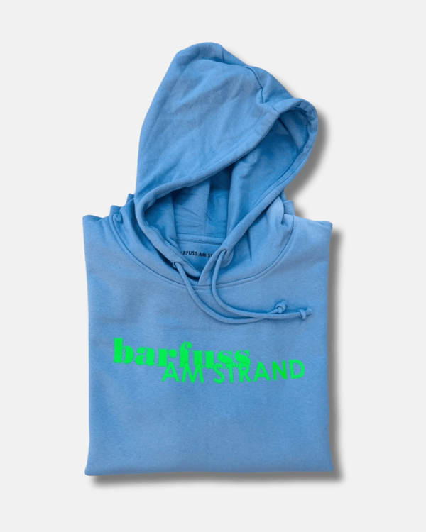 Hoodie LUCA „barfuss am Strand“ in serene blue (unisex) - Sylter - Marken