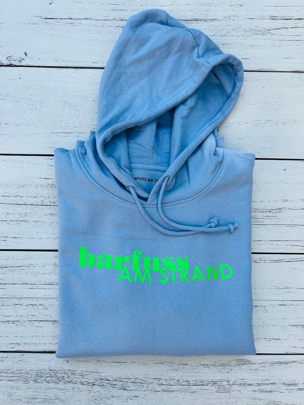 Hoodie LUCA „barfuss am Strand“ in serene blue (unisex) - Sylter - Marken