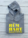 Hoodie LUCA „Rüm Hart Klaar Kiming“ heather grey (unisex) - Sylter - Marken